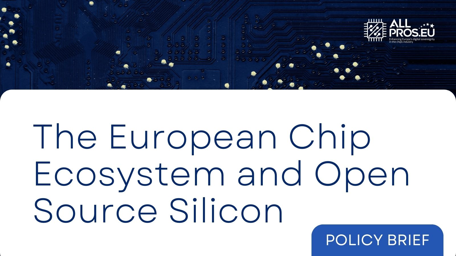European chip ecosystem and open source silicon