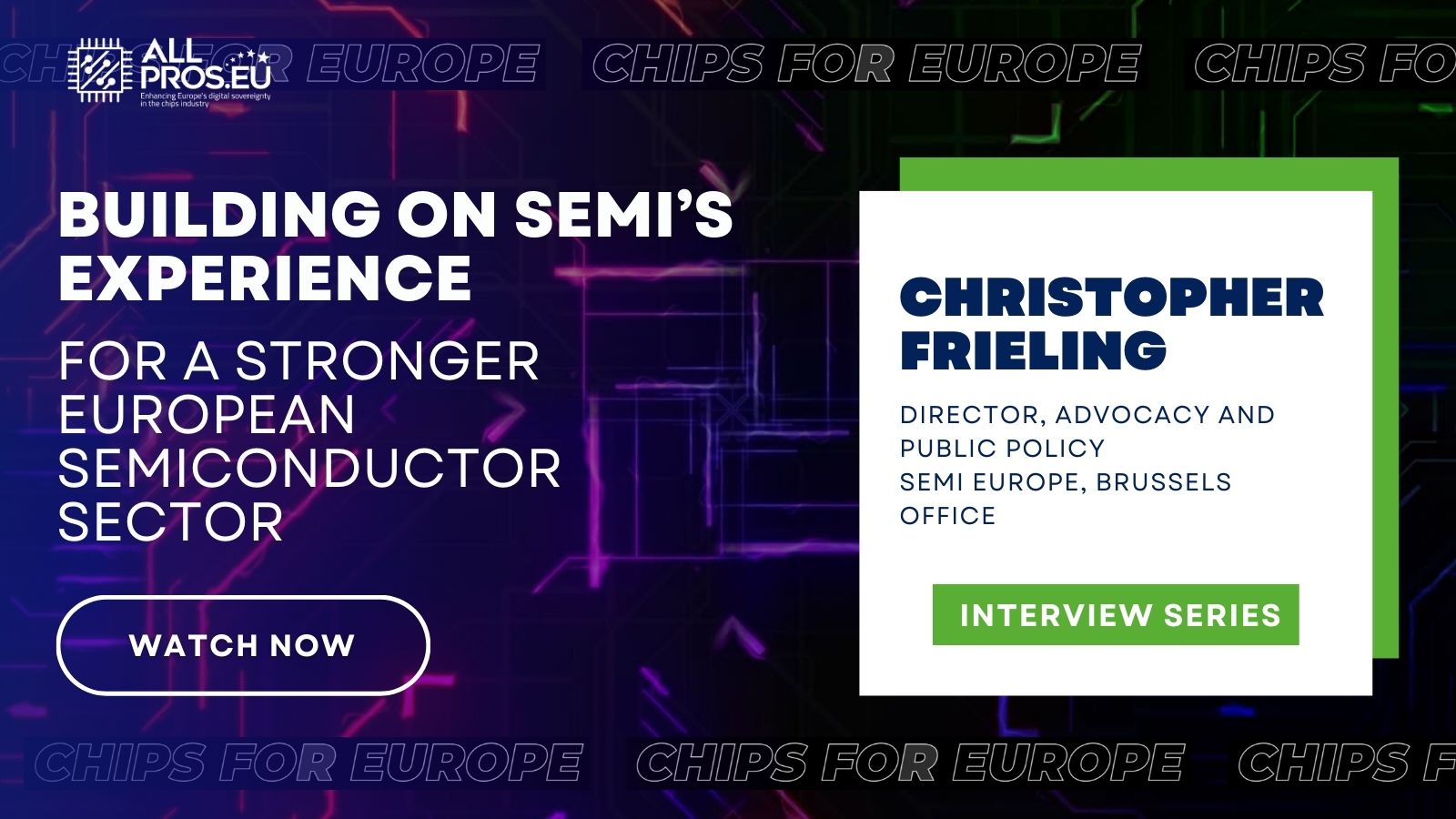 Interview with Christopher Frieling, Director at SEMI Europe